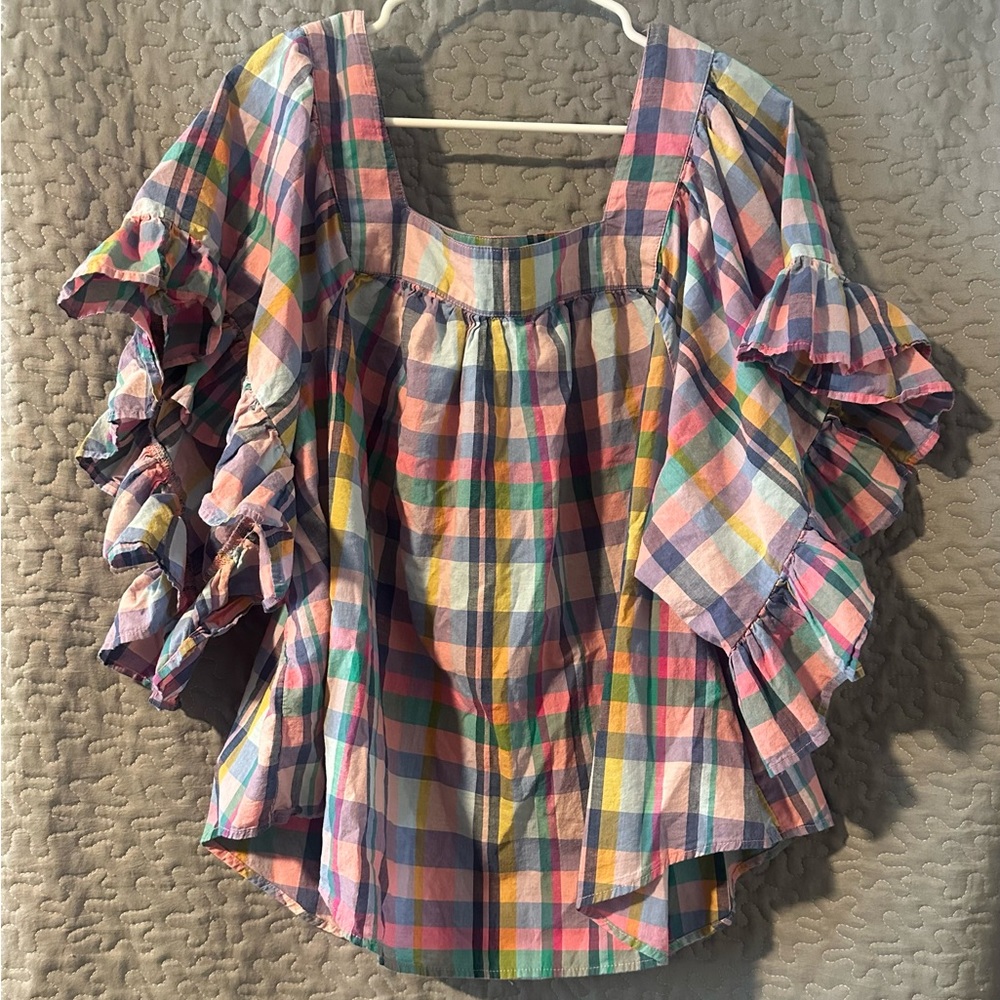 Terra Sky Square Neck Flowing Shirt